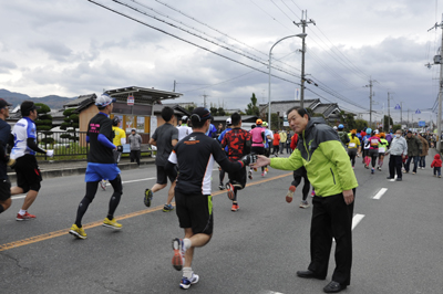 奈良マラソンを沿道から応援