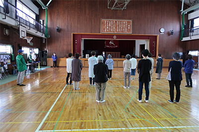 奈良市レクリエーション協会主催の民踊会場